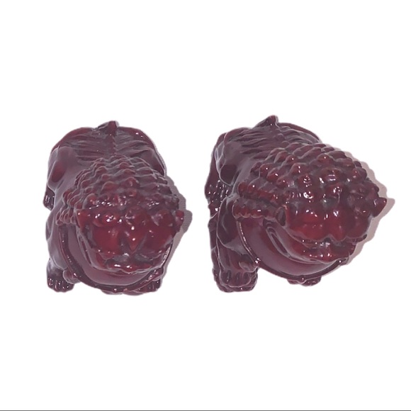 Vintage Chinese Temple Lions Foo Dogs Statues Figurines - Picture 3 of 4